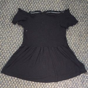 Black off the shoulder top